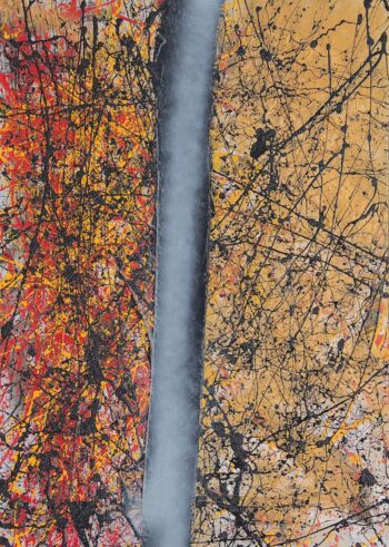 Straight line abstract canvas painting art by Davide Canepa.