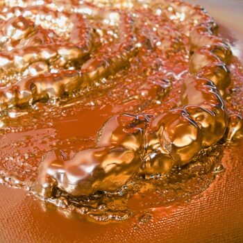 Canvas 3D concept gold media shining art detail.
