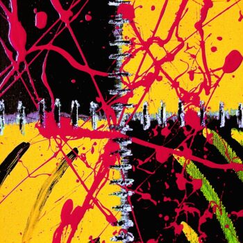 Modern art collector detail conceptual painting by artist Davide Canepa.