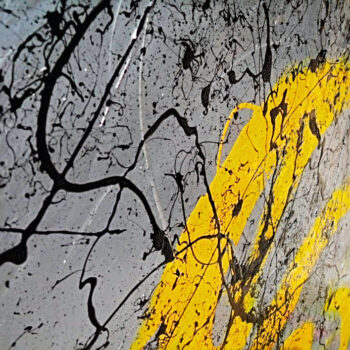 Modern italian art collection abstract dripping painting 3D.
