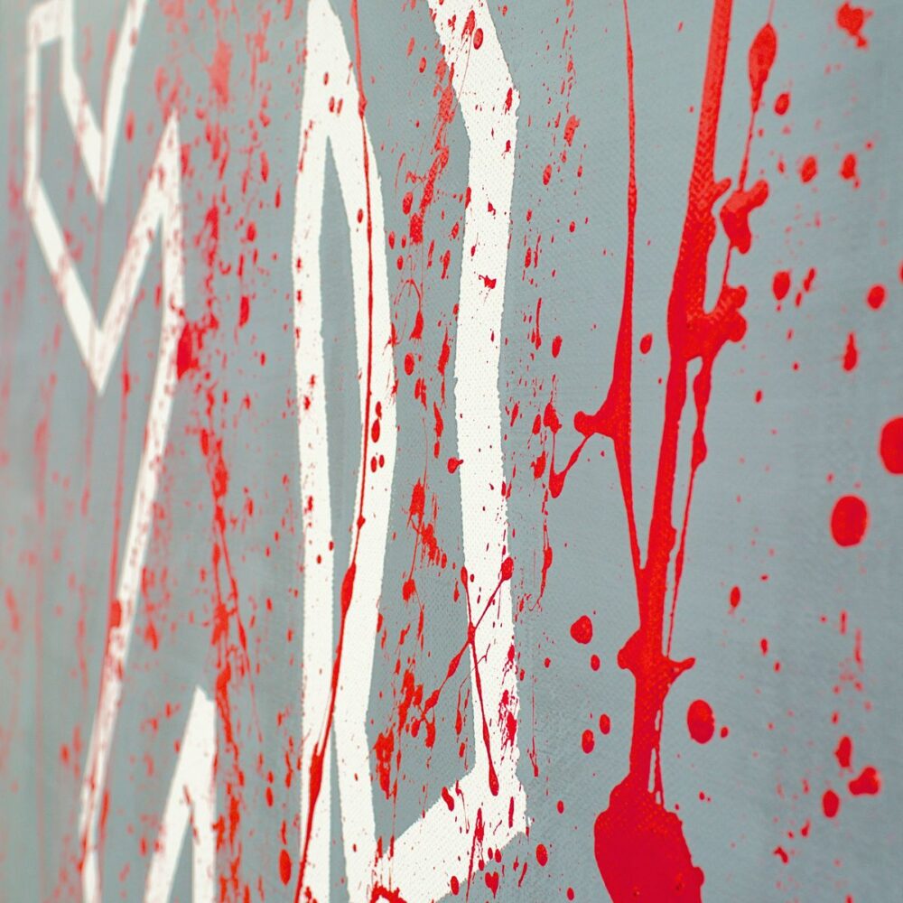 Detail canvas art.