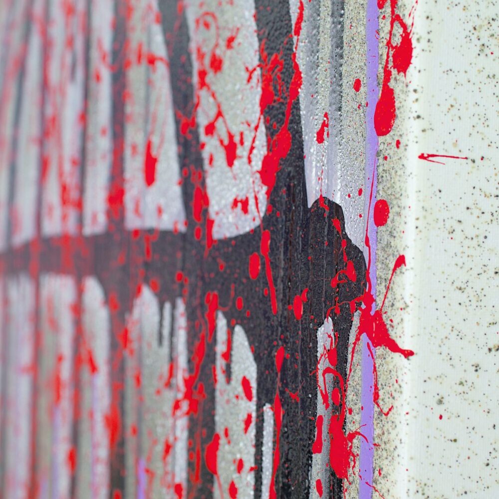 Contemporary art exhibition canvas by Davide Canepa.