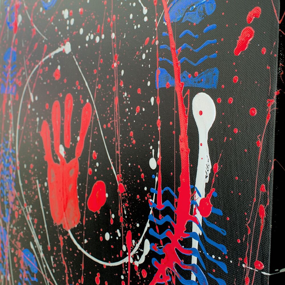 Primitive message art by Davide Canepa.