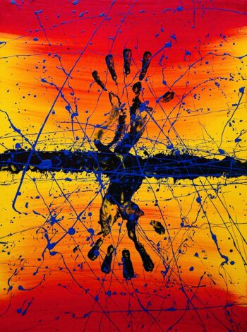 Handprints original painting by Davide Canepa.