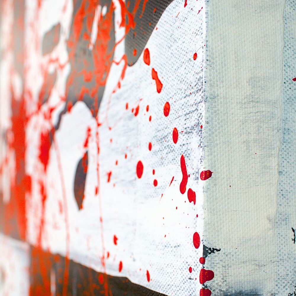 Society art symbols on canvas by Davide Canepa.