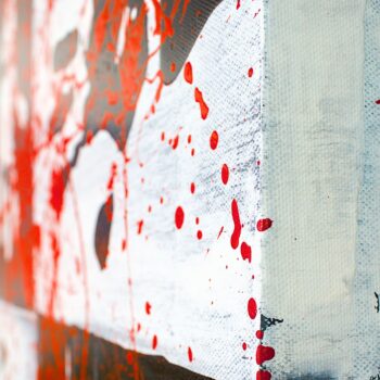 Society art symbols on canvas by Davide Canepa.