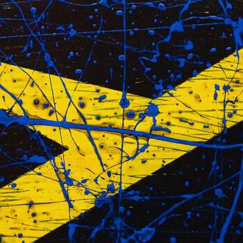 Journey philosophy modern canvas dripping paint by Davide Canepa.