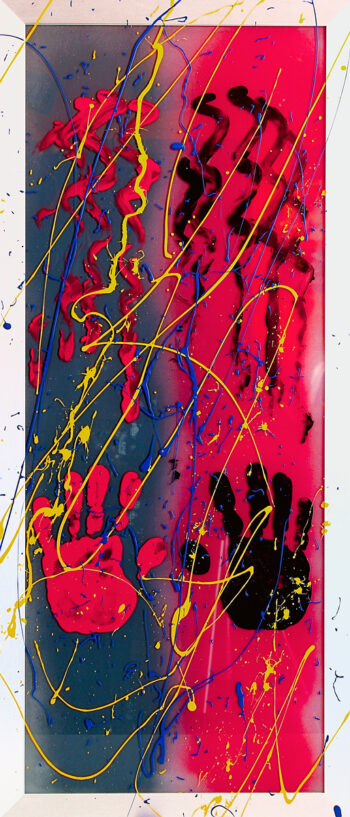 Handprint symbols original art by Davide Canepa.
