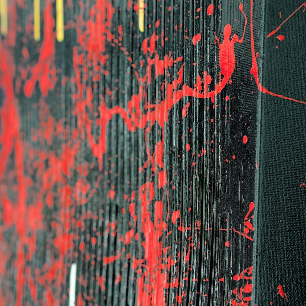 Authentic painting in art studio by Davide Canepa.