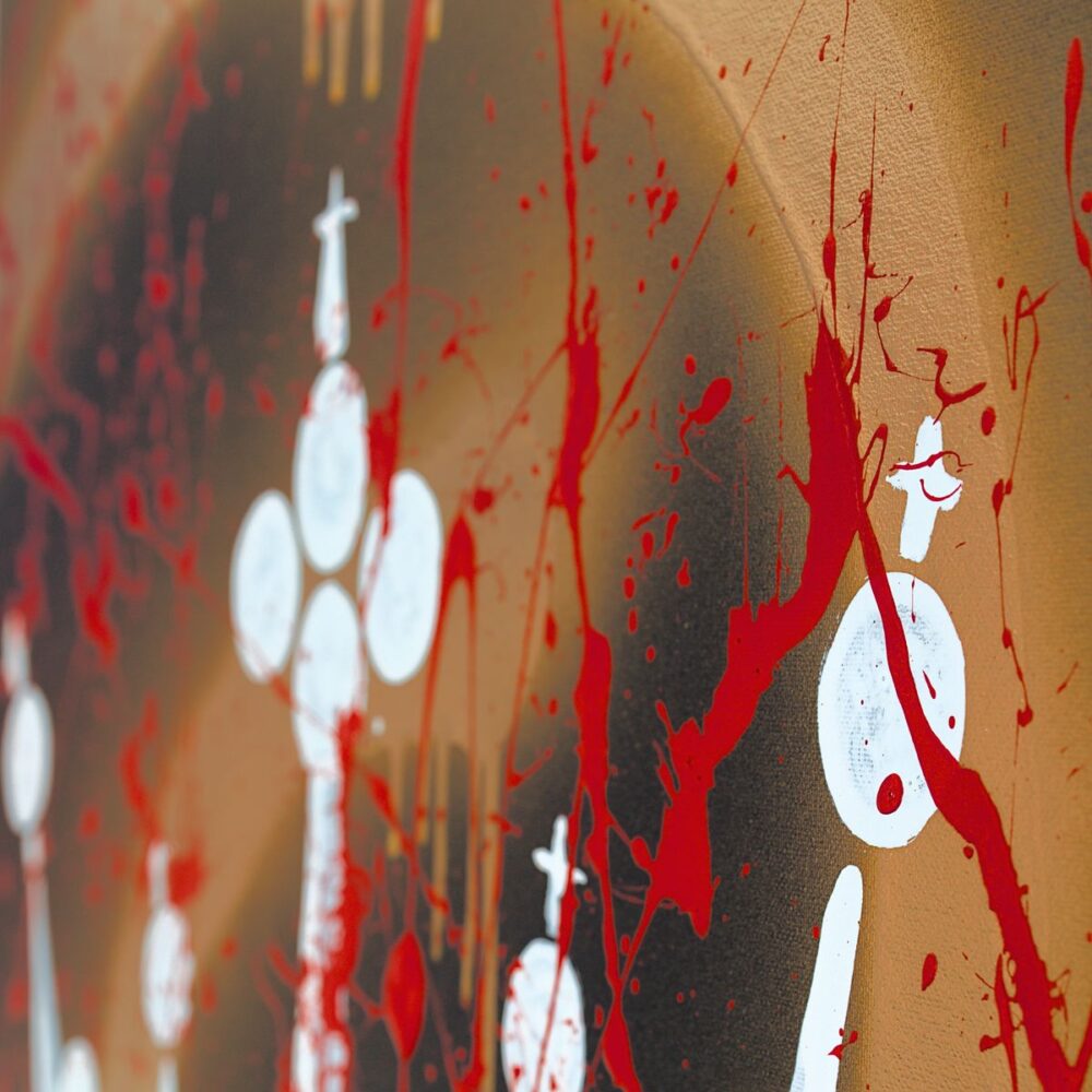 Gold detail contemporary art symbolism by Davide Canepa.