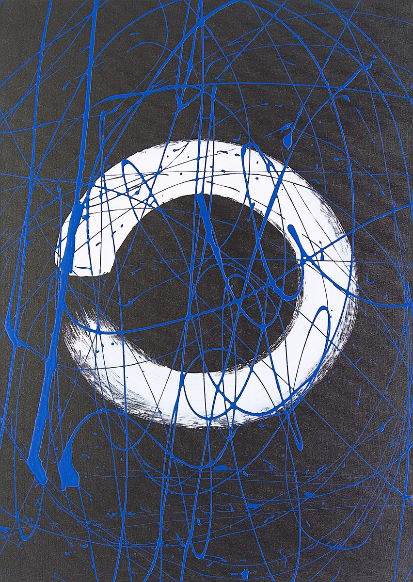 Open circle spiritual symbol painting by Davide Canepa.
