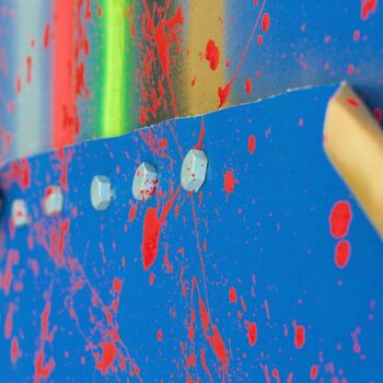 Metal detail open painting Davide Canepa.
