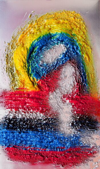 Modern art collection abstract expressionism 3D painting.