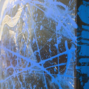 Astrology symbol blue painting by Davide Canepa.