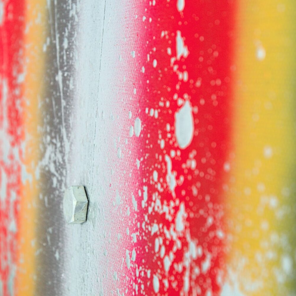 Modern art gallery detail by painter Davide Canepa.