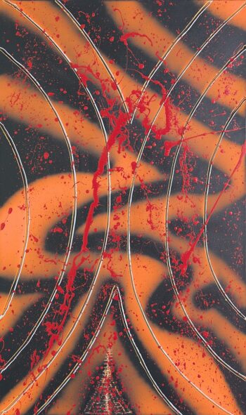 Painting 3D modern art philosophical exhibition.