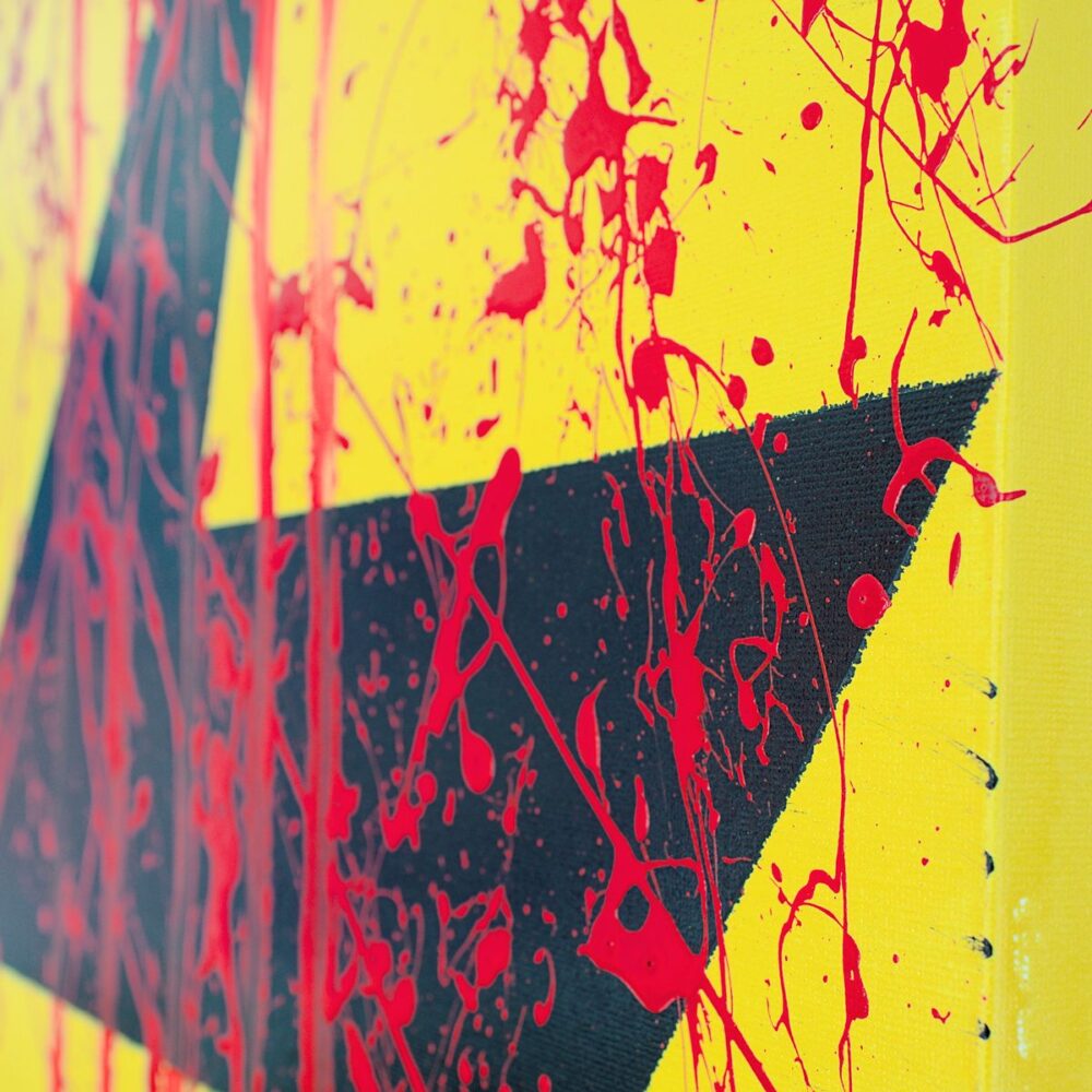 Lightning bolt modern art canvas gallery by Davide Canepa.
