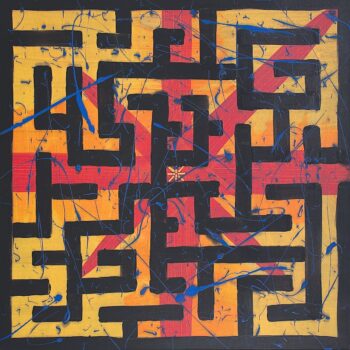 Maze symbolism painting original art collection by Davide Canepa.