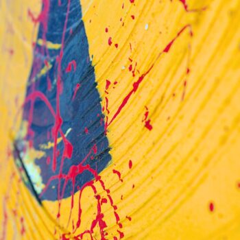 Modern art symbolism painting radioactivity dripping by Davide Canepa.