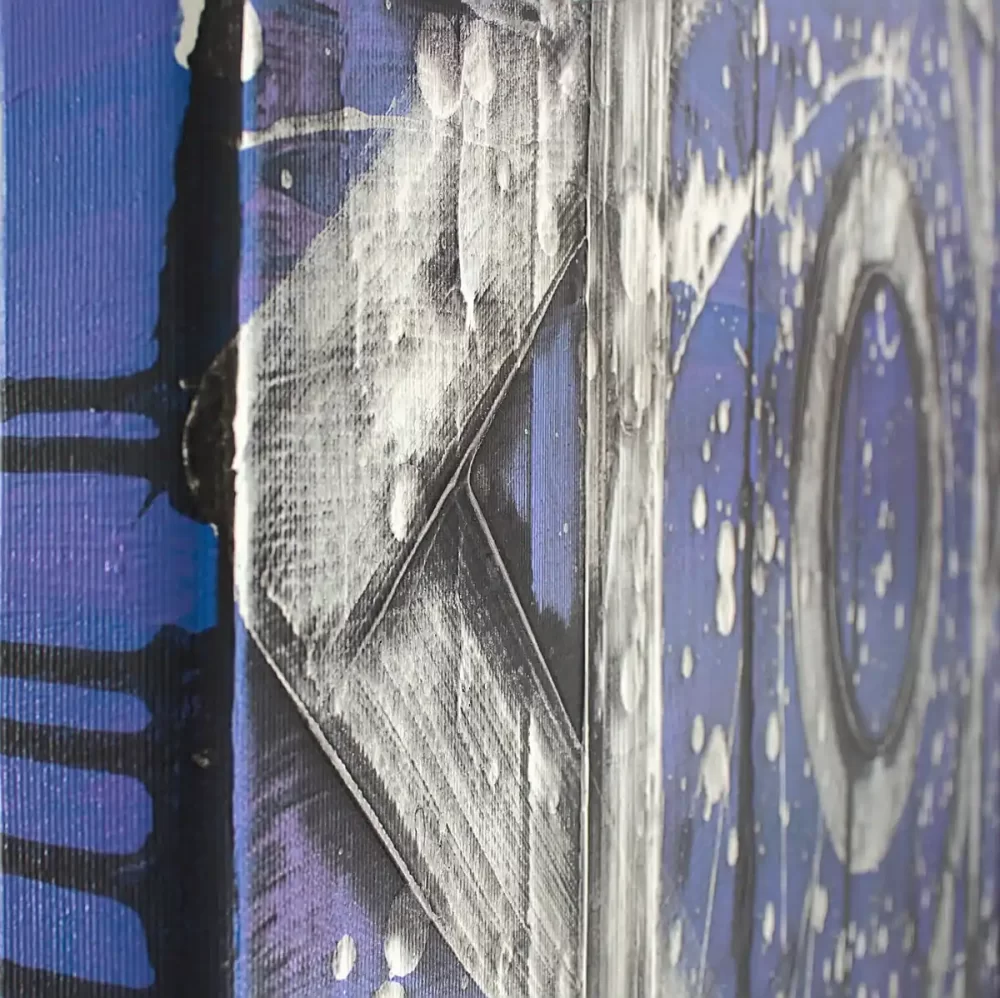Paint drips on thick canvas edges modern symbolism by Davide Canepa