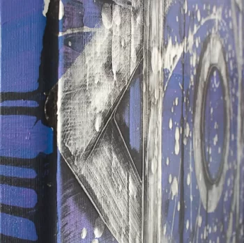 Paint drips on thick canvas edges modern symbolism by Davide Canepa
